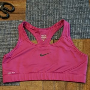 Dark Fuschia Nike Dri Fit Sports Bra